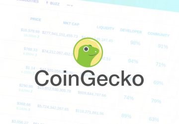 Stylised screenshot of the CoinGecko website